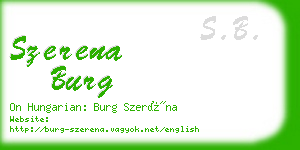szerena burg business card